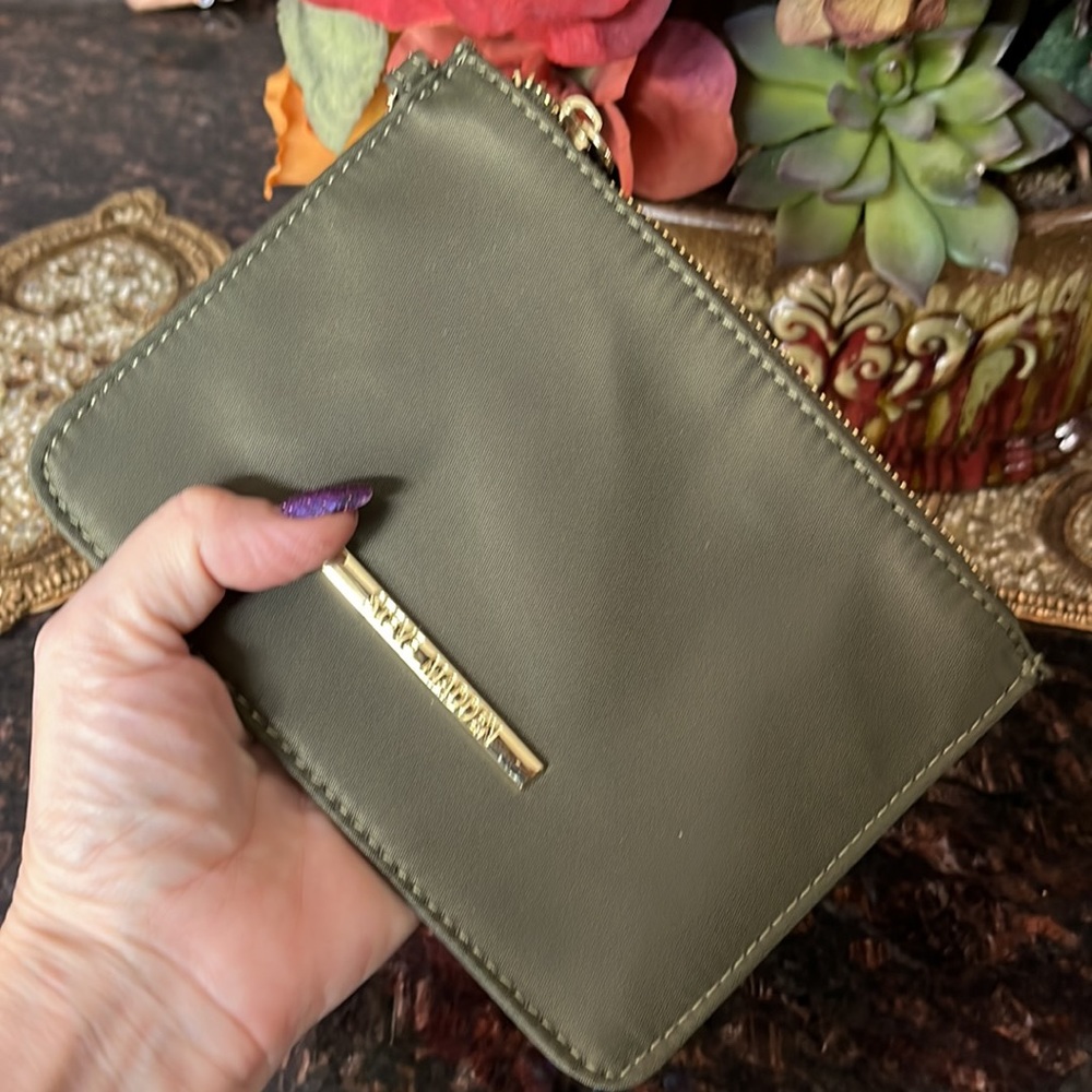 Steve Madden Army Green Waterproof Pouch/Wallet
